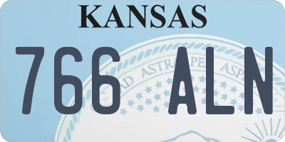 KS license plate 766ALN
