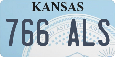 KS license plate 766ALS