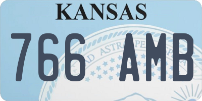 KS license plate 766AMB