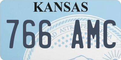 KS license plate 766AMC