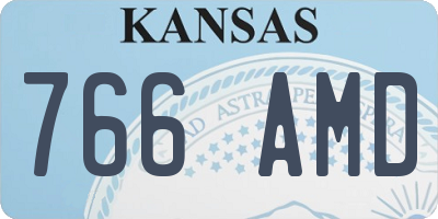 KS license plate 766AMD