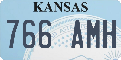 KS license plate 766AMH
