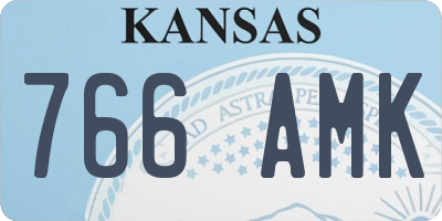 KS license plate 766AMK