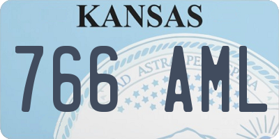 KS license plate 766AML