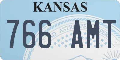 KS license plate 766AMT