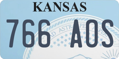 KS license plate 766AOS