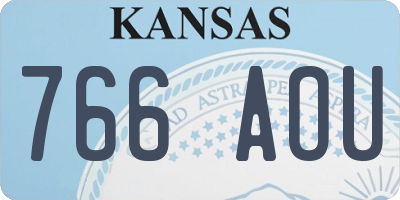 KS license plate 766AOU