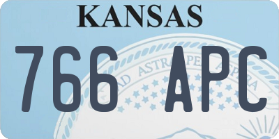 KS license plate 766APC