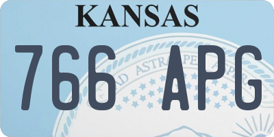 KS license plate 766APG