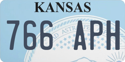 KS license plate 766APH
