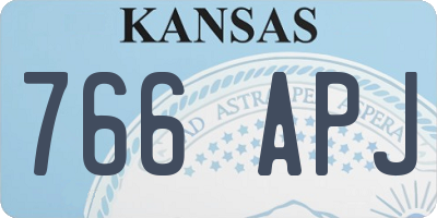 KS license plate 766APJ