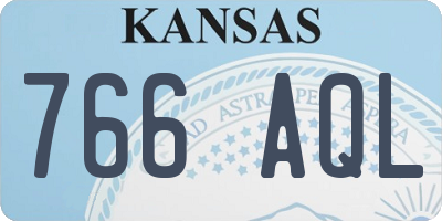 KS license plate 766AQL
