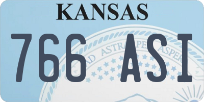 KS license plate 766ASI