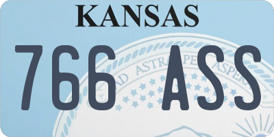 KS license plate 766ASS
