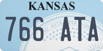 KS license plate 766ATA