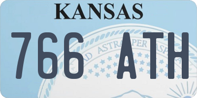 KS license plate 766ATH