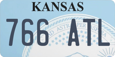 KS license plate 766ATL