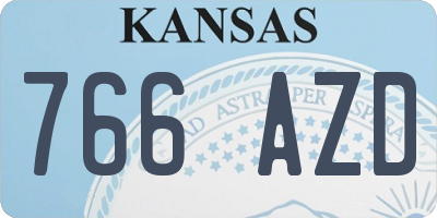 KS license plate 766AZD