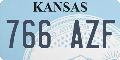 KS license plate 766AZF