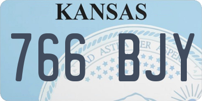KS license plate 766BJY