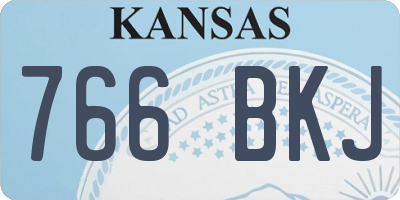 KS license plate 766BKJ
