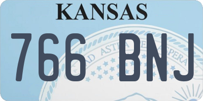 KS license plate 766BNJ