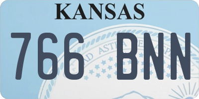 KS license plate 766BNN