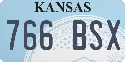 KS license plate 766BSX