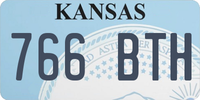KS license plate 766BTH