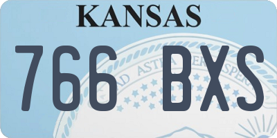 KS license plate 766BXS