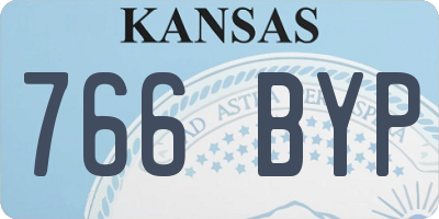 KS license plate 766BYP