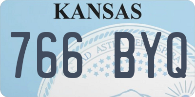 KS license plate 766BYQ