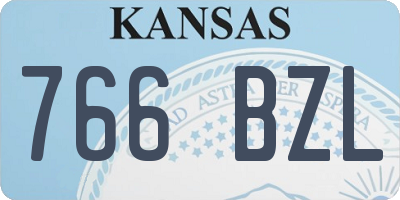 KS license plate 766BZL