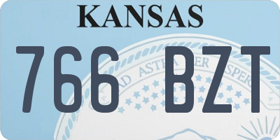 KS license plate 766BZT