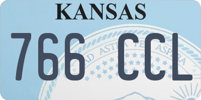 KS license plate 766CCL
