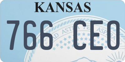 KS license plate 766CEO