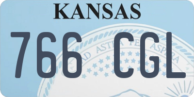 KS license plate 766CGL