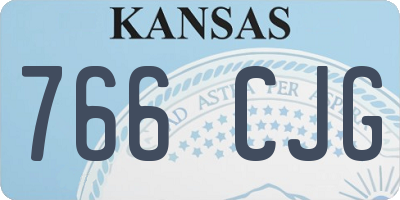 KS license plate 766CJG