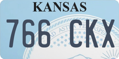 KS license plate 766CKX