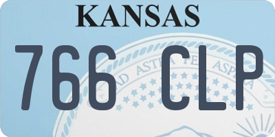 KS license plate 766CLP