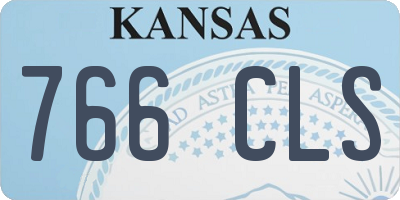 KS license plate 766CLS