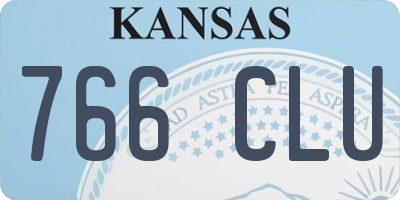 KS license plate 766CLU