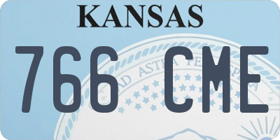 KS license plate 766CME