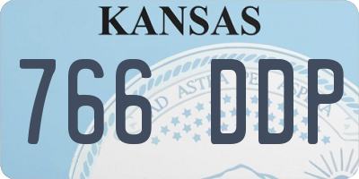 KS license plate 766DDP