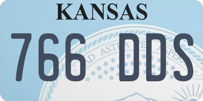 KS license plate 766DDS