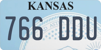 KS license plate 766DDU
