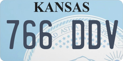 KS license plate 766DDV