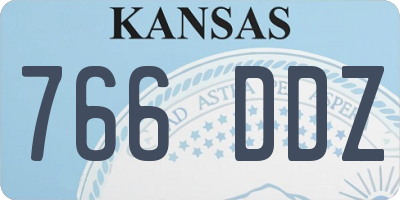 KS license plate 766DDZ
