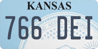 KS license plate 766DEI