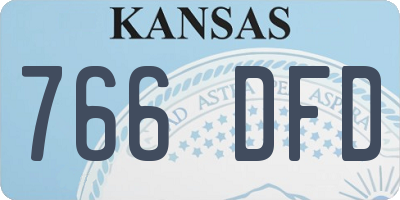 KS license plate 766DFD